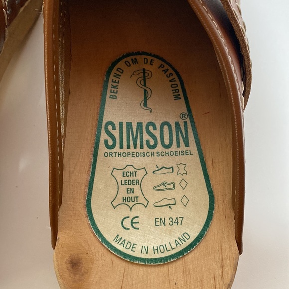 NWOT SIMSON Orthopedic Dutch Leather Clogs - Picture 10 of 16